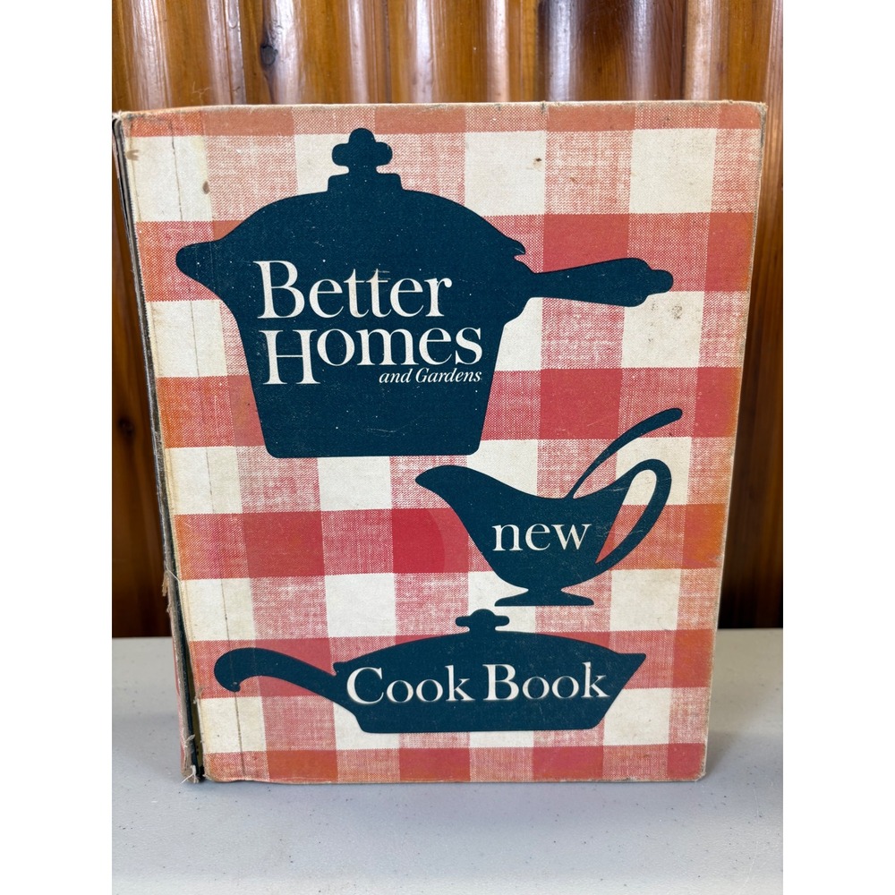 Vintage Better Homes and Gardens New Cook Book Red Gingham Plaid 5 Ring Binder
